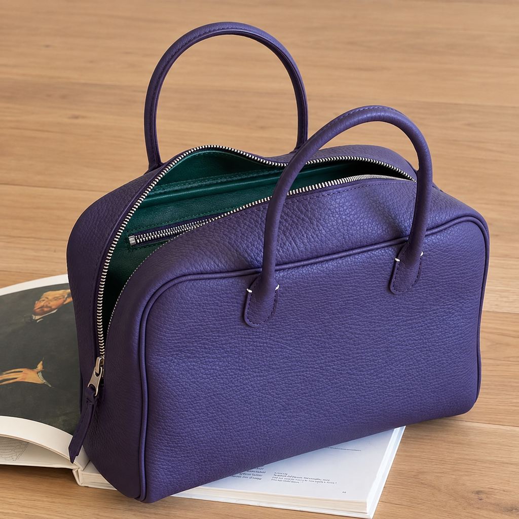 Pebbled Boston Bag
